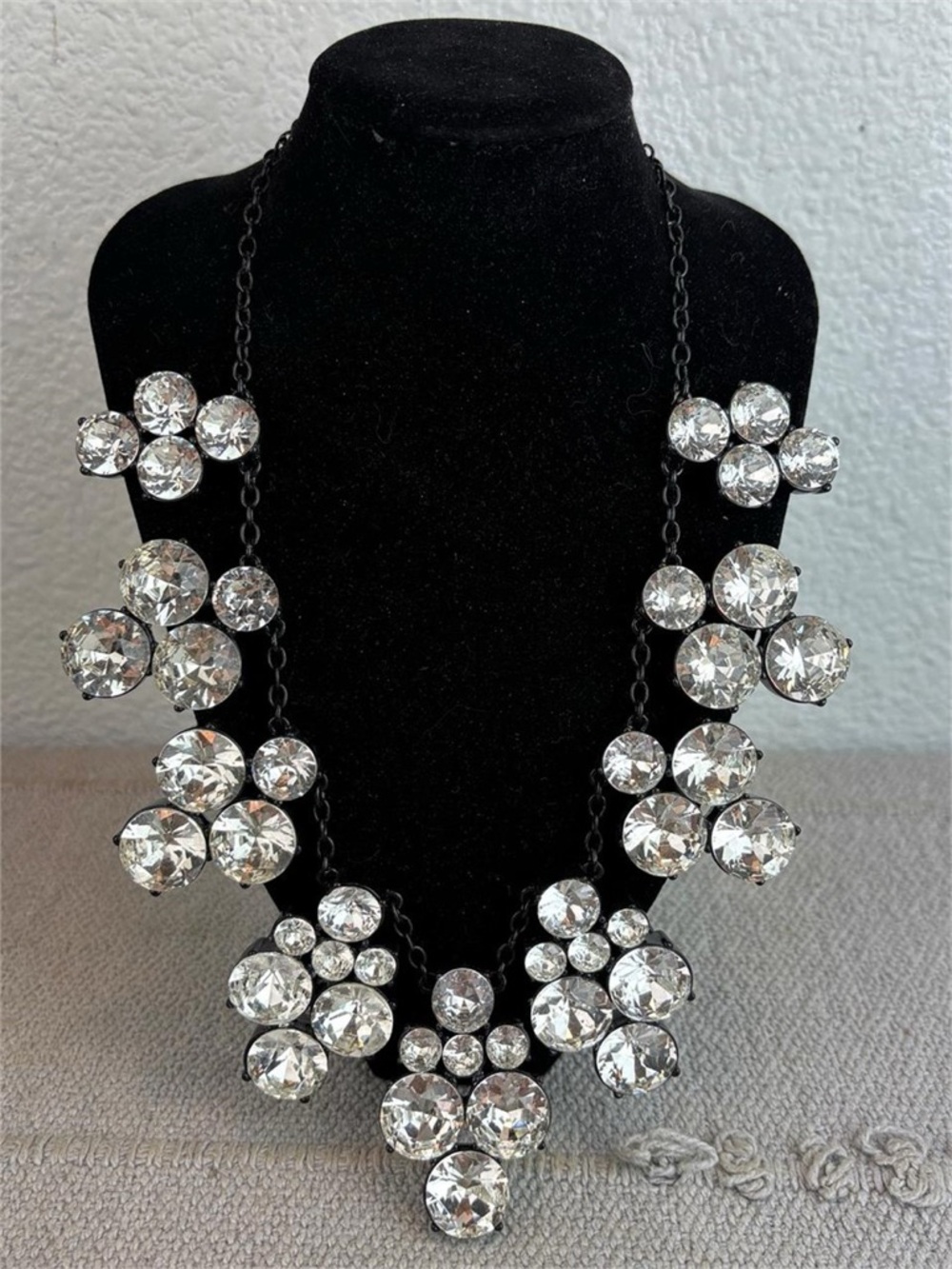 Kate Spade Heavy Chunky Rhinestone Metal Necklace Statement Gift